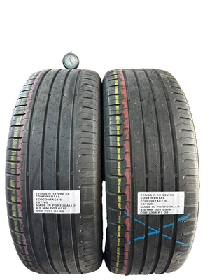2 PNEUMATICI USATI 215/55 R 18 99V XL CONTINENTAL ESTIVO 4.5 MM DOT 0319 - Immagine 1 di 4