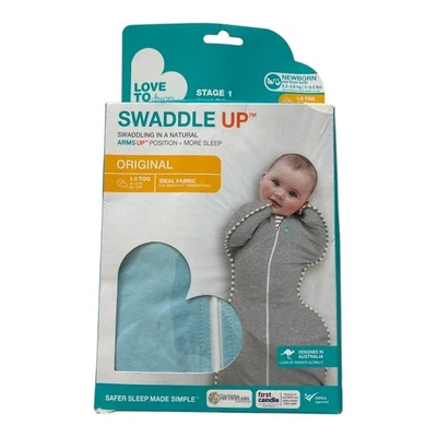 Saco de dormir Love to Dream Swaddle UP auto-alendante azul marinho recém-nascido 5-8,5 libras. - Imagem 1 de 4