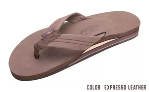 Women's Rainbow Leather Double Layer 302ALTS Dark Brown Expresso XL 8.5 - 9.5 - Picture 1 of 4