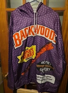 Marijuana Backwood Rello Baby Blunt Leaf 420 Kush Hoodie Pullover Purple 4XL New - Picture 1 of 2