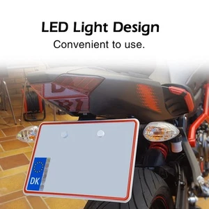 .* Tail License Plate Holder With LED Light For - Picture 1 of 19