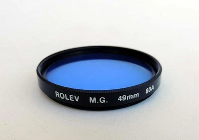 Rolev M.G. 49 mm BLUE 80A  Camera Lens Filter - Image 1 of 2