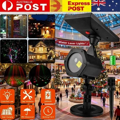 Outdoor Waterproof LED Solar Powered Christmas Laser Light Star Projector Lamp - image 1 of 4