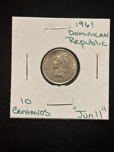 1961 Dominikanische Republik 10 Centavos Silber "jun11" 10C - Bild 1 von 24
