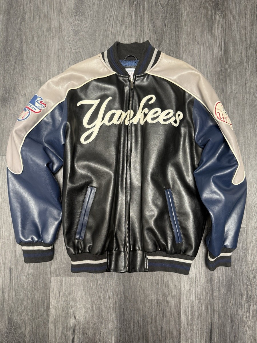 レア物New York Yankees ジャケット ネイビー/シルバー MLBショップ
