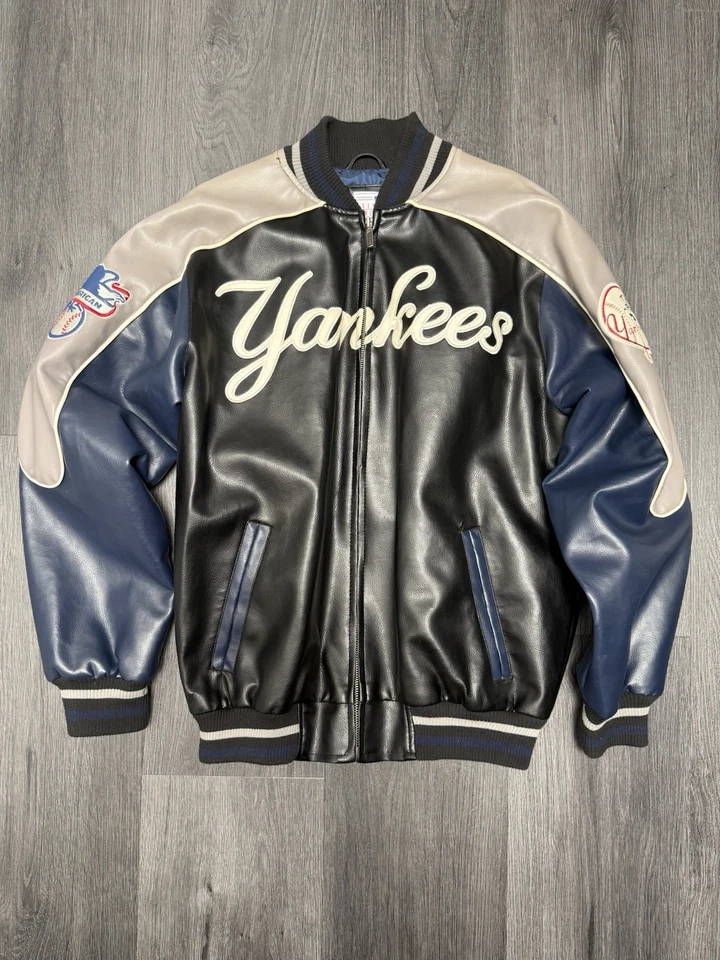 VTG G-III Sports Carl Banks MLB NY Yankees Leather Bomber Jacket Men’s Medium - Image 1 of 4