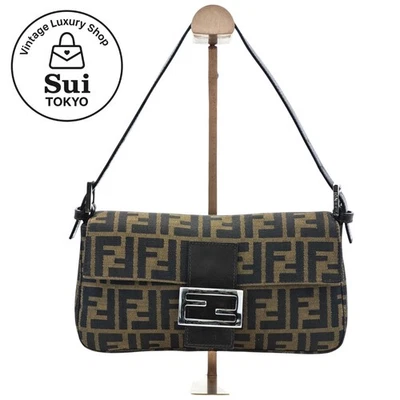 Bolso de Hombro FENDI Zucca Mamma Baguette Marrón Lona 2370 26424 008【Estado:S】 Foto 1 de 4