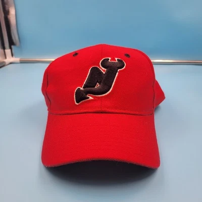 Authentic Zephyr Z Hat Devil J Logo Red / Black Baseball Fitted Cap Size 7 - Image 1 of 4