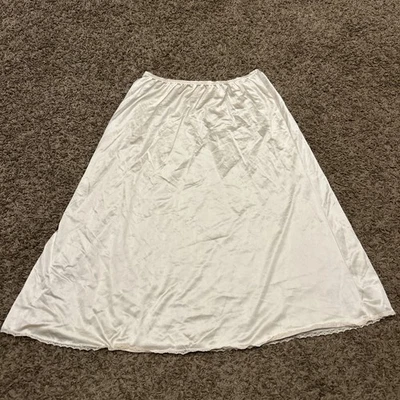 💖 Falda VANITY FAIR Vintage Marfil Medio Slip Borde de Encaje S A34 Foto 1 de 2