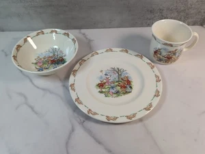 Royal Doulton Bunnykins English Fine Bone China 3 tlg Set Kinder Schale Teller Tasse - Bild 1 von 9