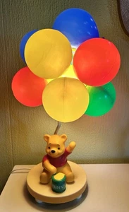 WINNIE THE POOH Vintage 1980 Honigtopf Bär Luftballons Lampe/Nachtlicht Kinderzimmer - Bild 1 von 8