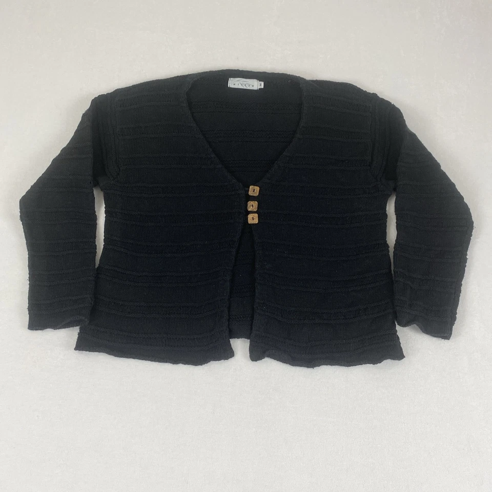 Suéter Cárdigan Vintage Willow Hecho en EE. UU. Tejido con Textura Pesada Madera Botón Foto 1 de 4