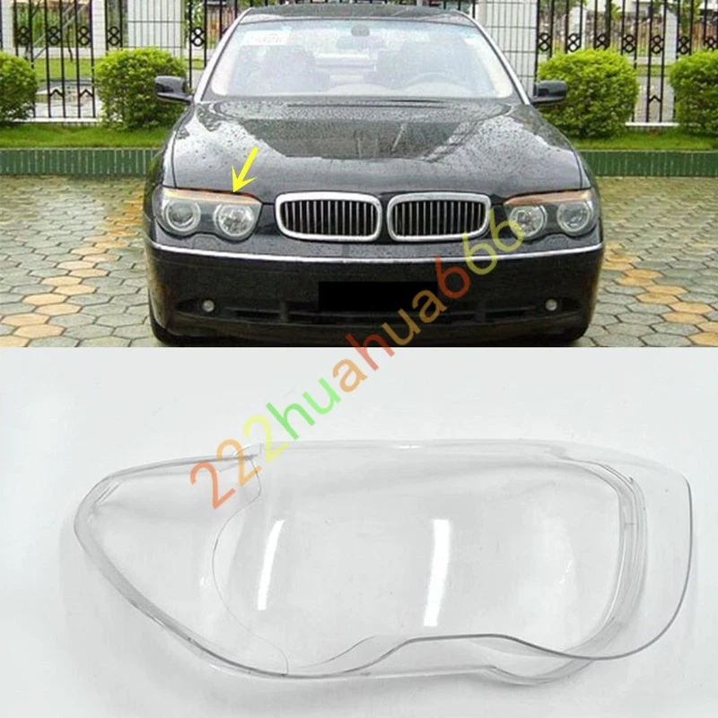 Lente del faro delantero derecho carcasa transparente + sellador para BMW Serie 7 E65 1999-2004 Foto 1 de 4