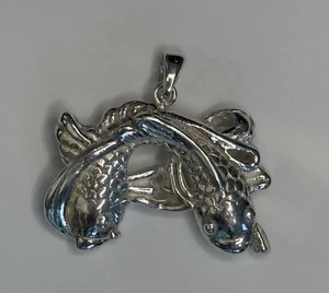 Colgante pez koi de plata de ley nuevo - Imagen 1 de 4