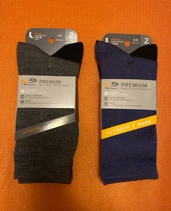 2 Packs Of 2 Pair Women Crew Champion Premium Socks, Arch Support Duo Dry - Picture 1 of 2
