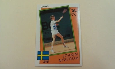 Joakim Nystrom SVE Rookie Tennis 1986 Panini Supersport Italian Sticker - Image 1 of 2