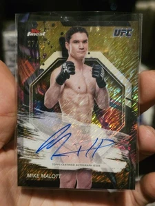 2024 Topps Finest UFC GOLD SHIMMER Mike Malott  #FA-MMT  Autographed 27/39 - Picture 1 of 7