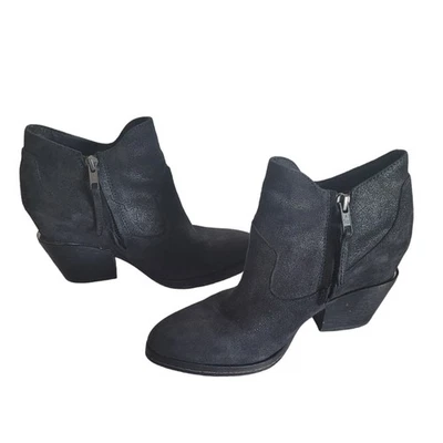 Botines Ash Moka para mujer negros con cremallera lateral suela de cuero gamuza talla: 36 EU Foto 1 de 4