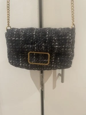 Bolso de tweed MANGO con hebilla nuevo sin etiquetas artículo difícil de encontrar Foto 1 de 4