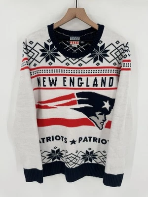 Comida Chatarra X New England Patriots Feo Navidad Suéter Manga Larga Hombre’s XL Foto 1 de 4