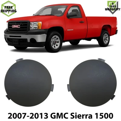 Front Fog Lights Cover Prime Plastic Left & Right Side For 07-13 GMC Sierra 1500 Foto 1 de 4
