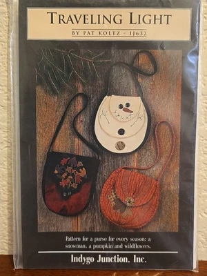 Indygo Junction Traveling Light Purse Crossbody Pattern Pat Koltz IJ632 Vtg 2000 - Image 1 of 4