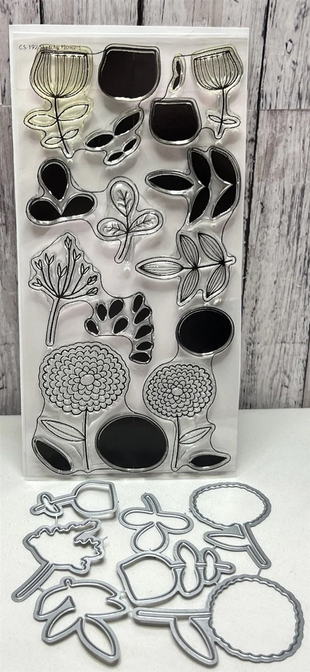 Troqueles estampillas de goma de medios mixtos My Favorite Things SKETCHY FLOWERS Foto 1 de 1