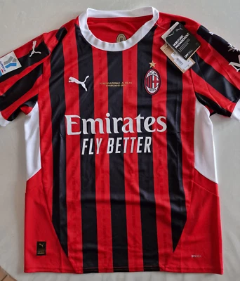 Puma Milan Home Shirt Pulisic 11 L 2024-2025 Supercup 2025 Riyadh Final - Image 1 of 4