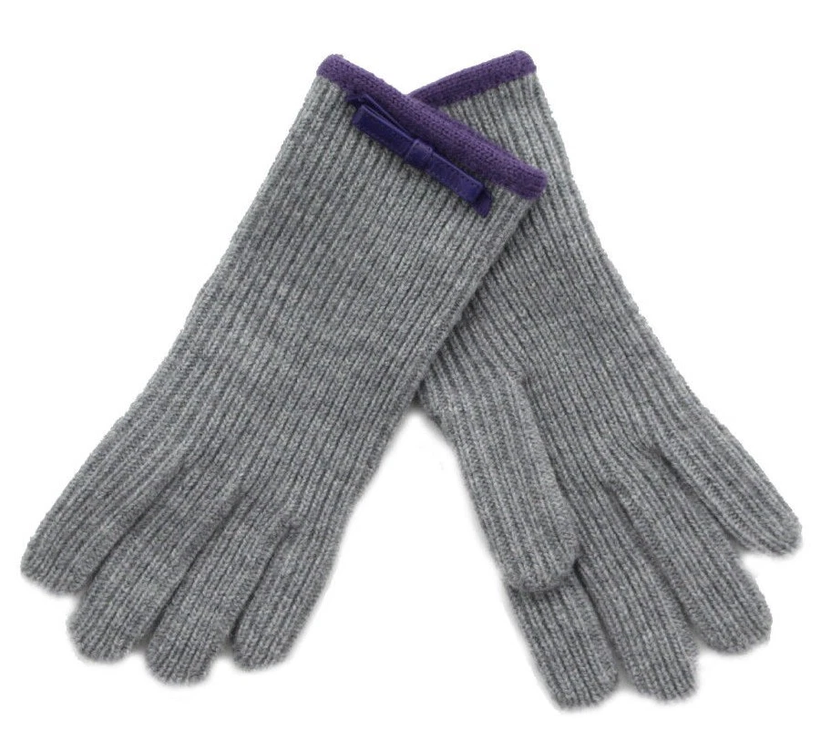 Coach Women's Winter Gloves, Merino Wool, Leather Trimmed Glove, 83883 $68 - Image 1 of 1