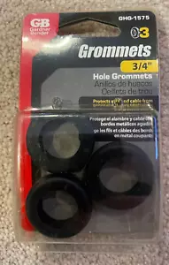 Gardner Bender GHG-1575 3-Pack Black Insulating Hole Grommets 3/4 in. Dia. - Picture 1 of 2