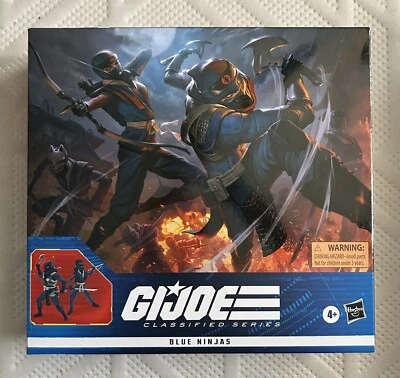 HASBRO GI JOE CLASIFICADO 2022 6" COBRA AZUL NINJAS FIGURAS DE ACCIÓN PAQUETE DE DOS #51 Foto 1 de 4