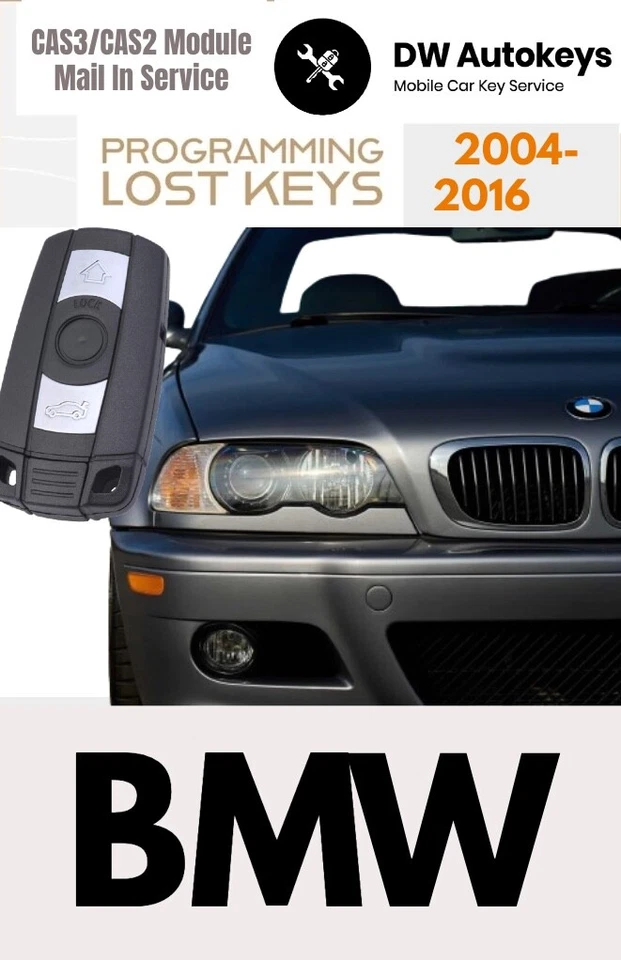 04-16 BMW Smart Key Fob Programación CAS3 / CAS2 MÓDULO DE CORREO PROGRAMA SERVICIO Foto 1 de 4