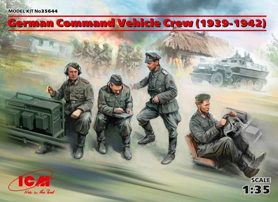 ICM 35644 - 1:35 WWII German Command Vehicle Crew (1939-1942) (4 figures) - Neu