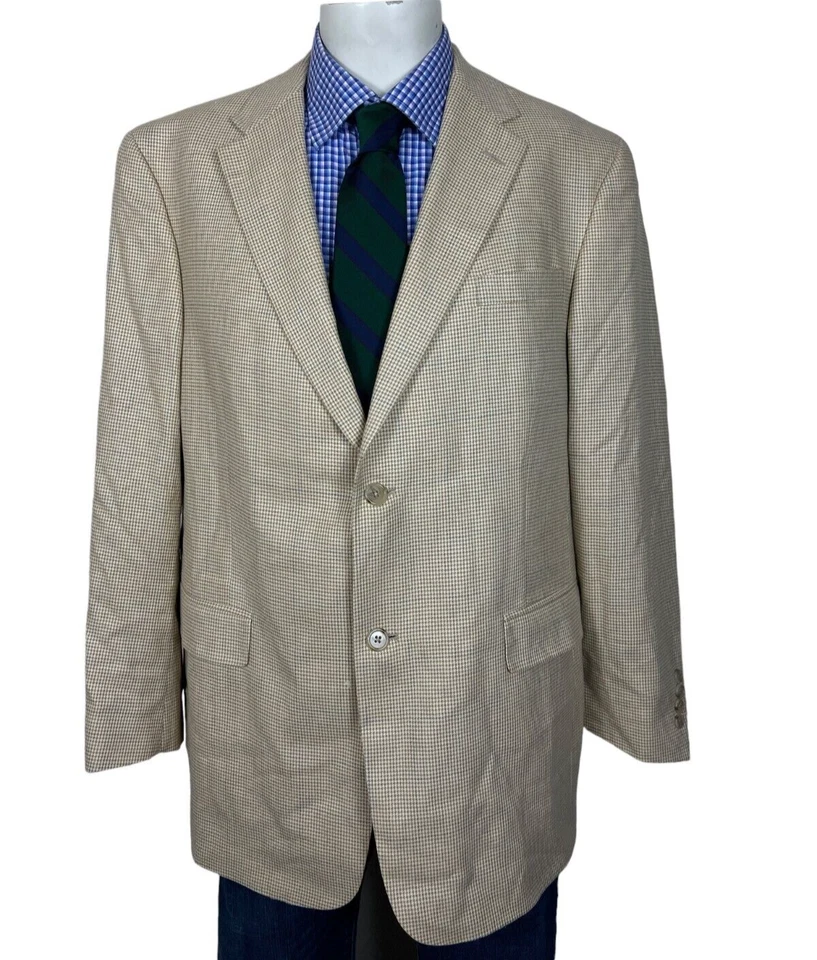 Chaqueta Abrigo Deportivo Austin Reed 2 Botones Pata de Gallo Lana Para Hombre 44R Bonita. Foto 1 de 4