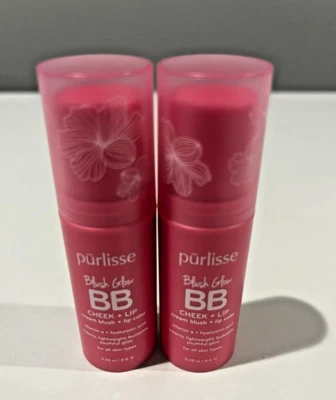 2 PIEZAS DE RUBOR PÚRPURA BRILLO BB MEJILLA + RUBOR CREMA LABIAL + COLOR LABIAL ROSA APLASTAMIENTO Foto 1 de 2