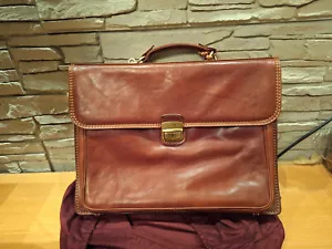 Leder Aktentasche Messenger Herren Damen Arbeitstasche Braun Style "The Bridge" - Bild 1 von 9