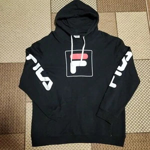 FILA Hoodie Classic Long Sleeve Graphic Black XL - Picture 1 of 4