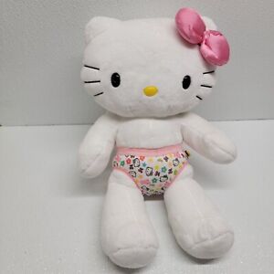 Build-A-Bear Hello Kitty White Cat Plush With Pink Bow And Hello Kitty Underwear