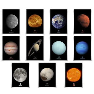 Sonnensystem Planeten A3 Poster Merkur Venus HD Drucke Universum Weltraum Wandkunst - Bild 1 von 16