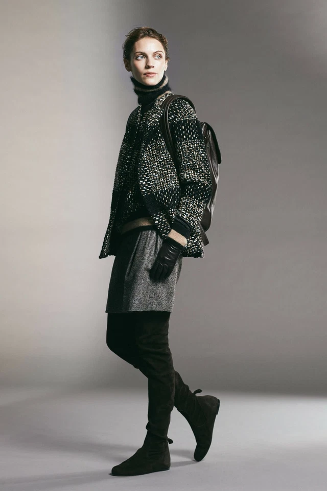 Chaqueta abierta Kiton 40 Boucle Chunk tejida tweed lana blazer Caban Glen cuadros tartán Foto 1 de 4