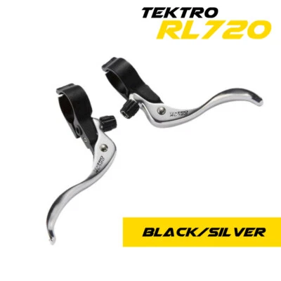 Juego de palancas de freno en línea Tektro RL720 L+R 24 mm negro+plateado Foto 1 de 3