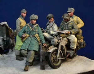 Soldados alemanes invierno sin pintar 1/35 resina sin pintar sin motocicleta KIT F287--F292 - Imagen 1 de 4