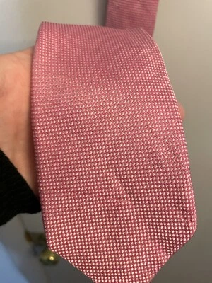 Галстук Tommy Hilfiger розовый геометрический 100% шелк - Изображение 1 из 4