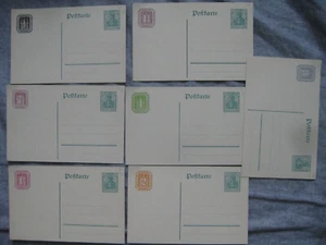Konvolut 7x Ganzsache Postkarte Hamburg Stadtpost Privatpost Germania Sammlung - Picture 1 of 3