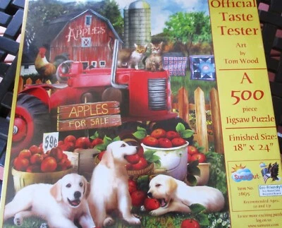 Suns Out Marca 500 Piezas Tom Wood Arte PUZZLE "Probador Oficial de Sabor" 18"x24" Foto 1 de 4