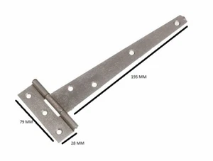 Gate shed door tee t hinge 8 inch 200mm BZP steel Qty. 50 pairs - Picture 1 of 1