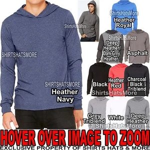 Canvas MENS Long Sleeve Hooded T-Shirt Hoodie XS, S, M, L, XL, 2XL NEW - Picture 1 of 1