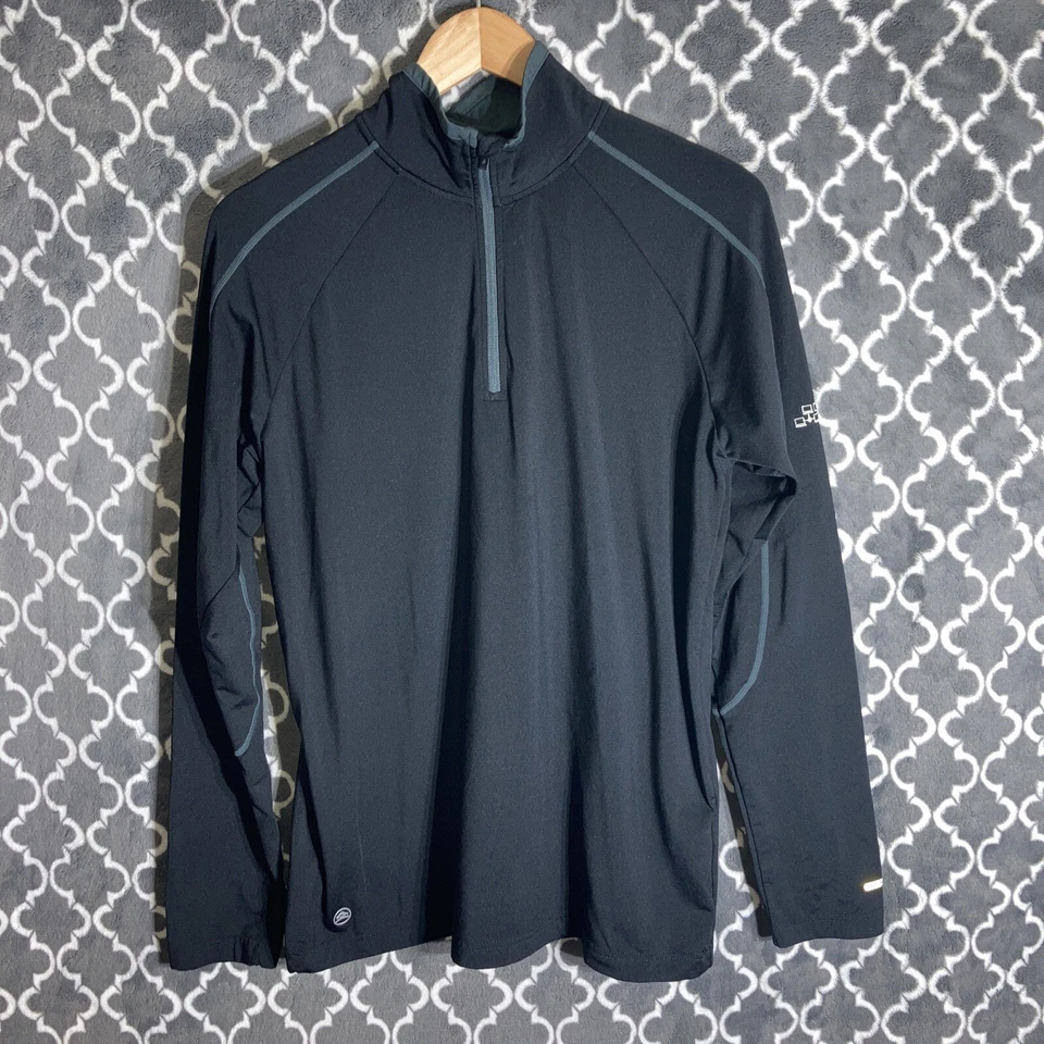 Chaqueta Stormtech Performance Para Hombre Talla Mediana H2X Entrenamiento en Seco 1/4 Cremallera Negra Foto 1 de 4