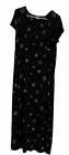 Soma S Cool Nights Long Nightgown Stars In Black Short Sleeve