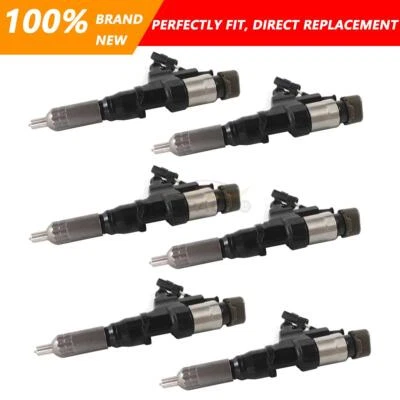 6 件柴油燃料喷射器 095000-6593 VH23670E0012 适用于日野 J08E Kobelco SK350-8 — 第 1/4 张图片